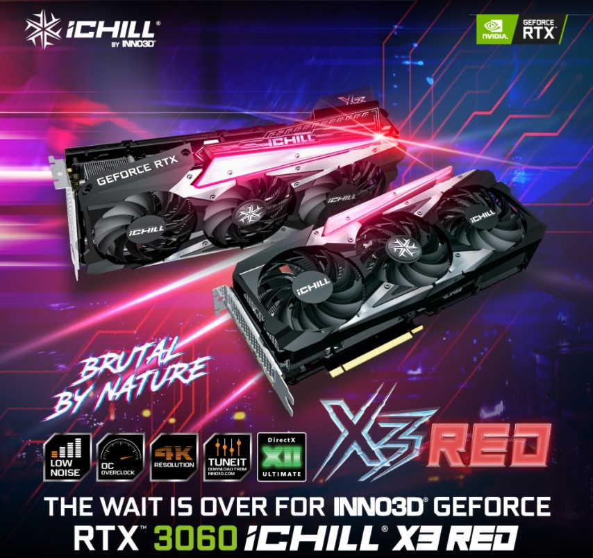 Inno3d geforce rtx 3060 ichill x3 red обзор