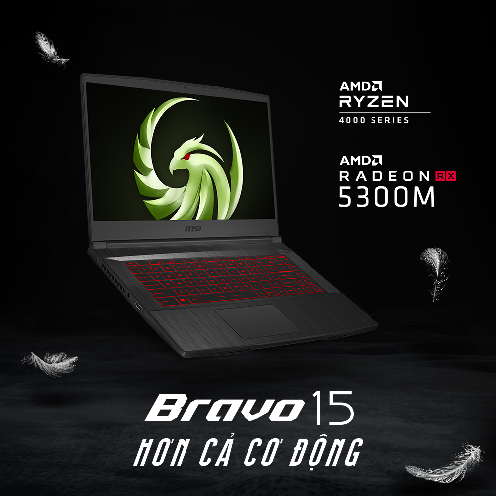 Thiết kế của MSI Bravo 15 dành riêng cho các game thủ